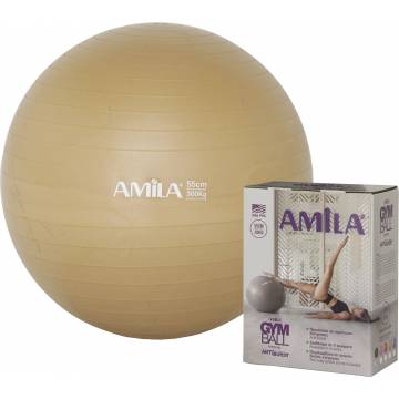 Μπάλα Γυμναστικής AMILA GYMBALL 55cm Χρυσή AMILA - 1